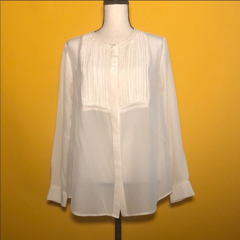 CLUB MONACO Silk long sleeve blouse